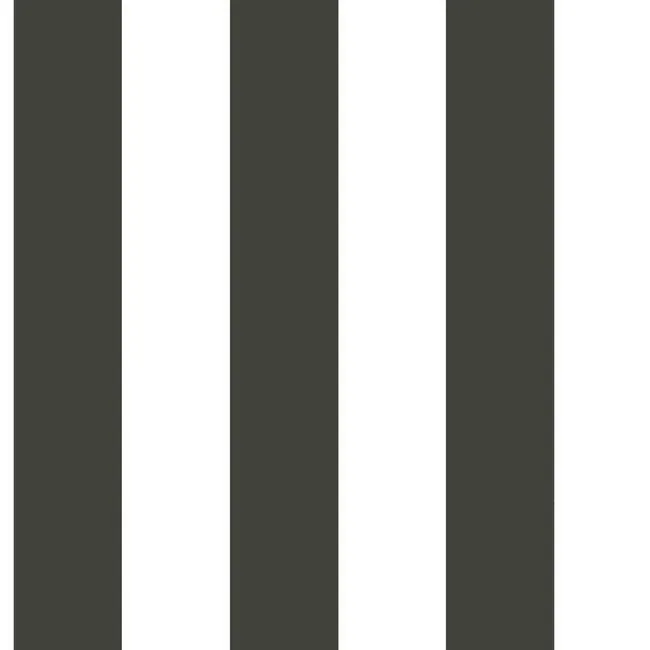 York Wallcoverings 3-in Stripe Black & White Wallpaper - SKU ST5691