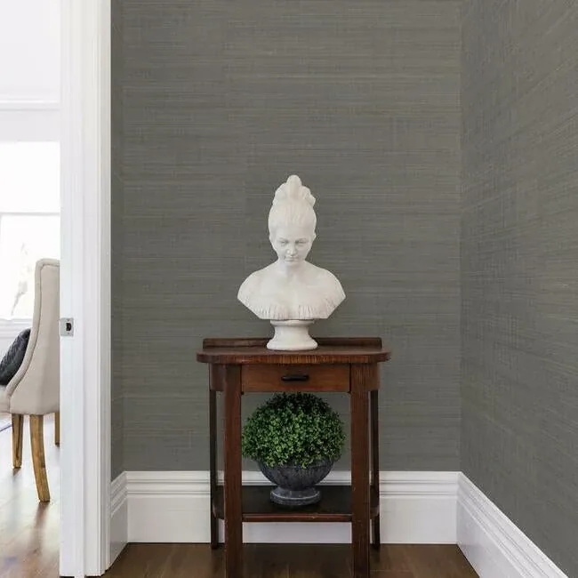 York Wallcoverings Abaca Weave Black Wallpaper | Wallpaper Twins York Wallcoverings Abaca Weave Black Wallpaper - SKU GL0504