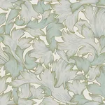 York Wallcoverings Acanthus Toss Beige & Seafoam Wallpaper | Wallpaper Twins York Wallcoverings Acanthus Toss Beige & Seafoam Wallpaper - SKU NV5511