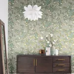 York Wallcoverings Acanthus Toss Beige & Seafoam Wallpaper | Wallpaper Twins York Wallcoverings Acanthus Toss Beige & Seafoam Wallpaper - SKU NV5511