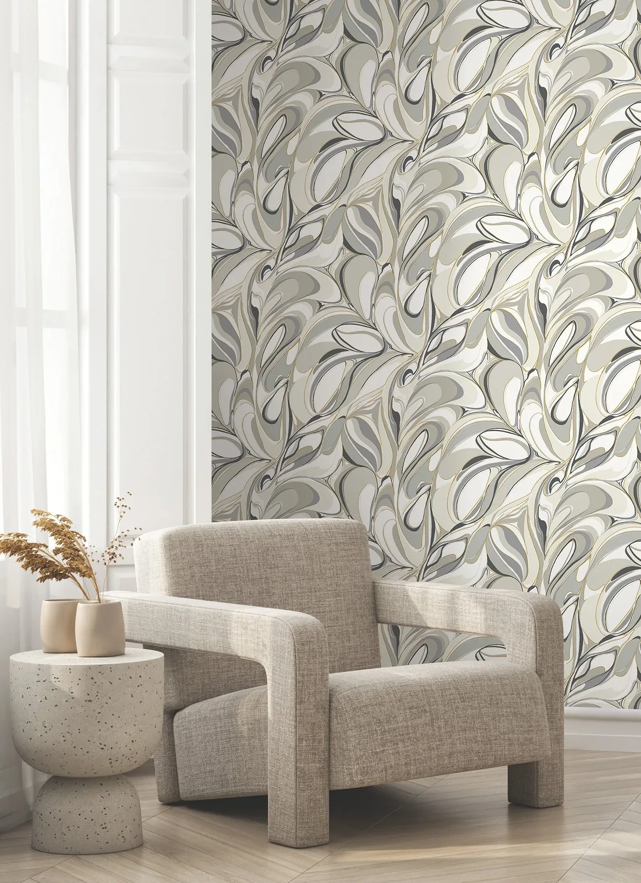 York Wallcoverings Achate Black & Grey Wallpaper | Wallpaper Twins York Wallcoverings Achate Black & Grey Wallpaper - SKU GN2564