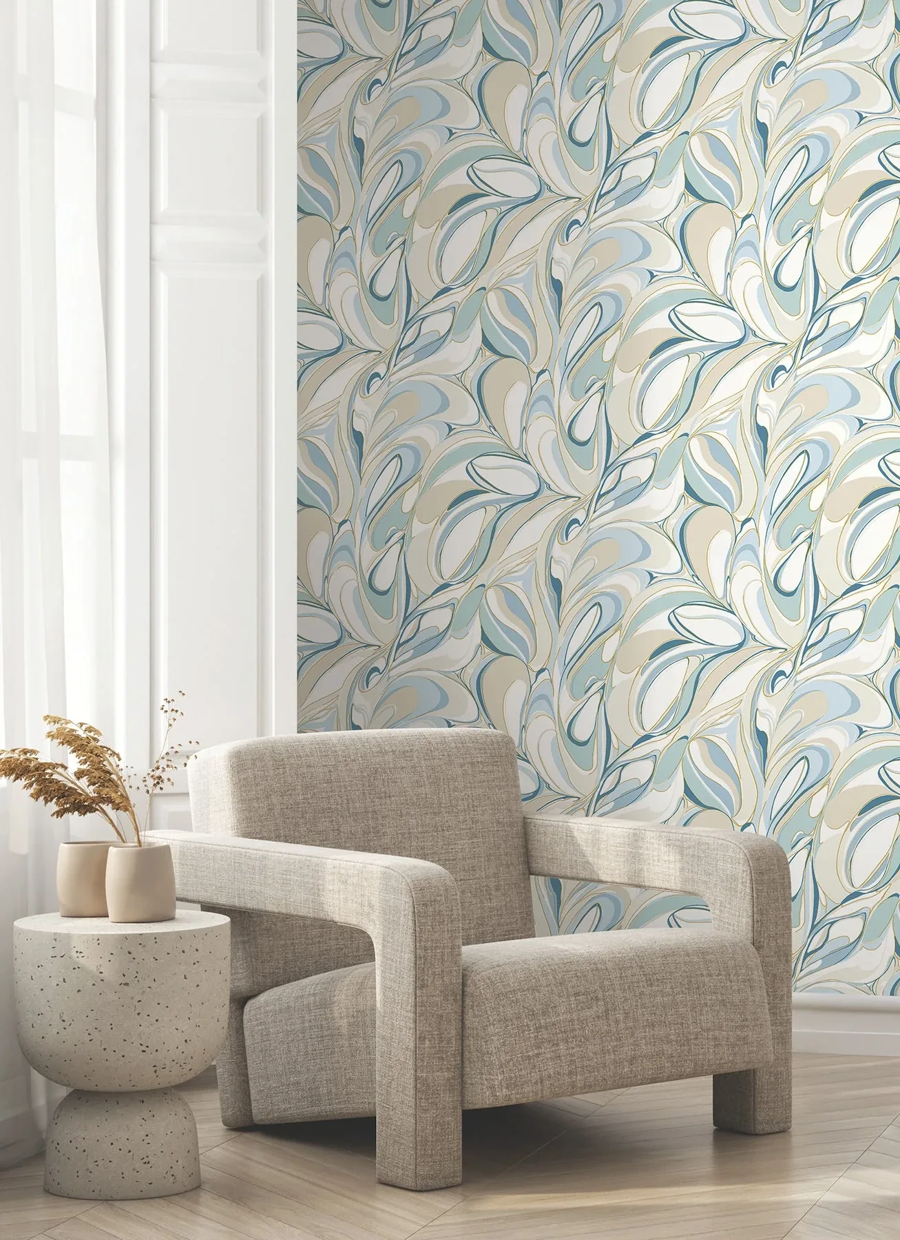 York Wallcoverings Achate Blue Wallpaper | Wallpaper Twins York Wallcoverings Achate Blue Wallpaper - SKU GN2562