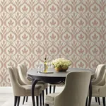 York Wallcoverings Adirondack Damask Brown & Beige Wallpaper | Wallpaper Twins York Wallcoverings Adirondack Damask Brown & Beige Wallpaper - SKU DM4923