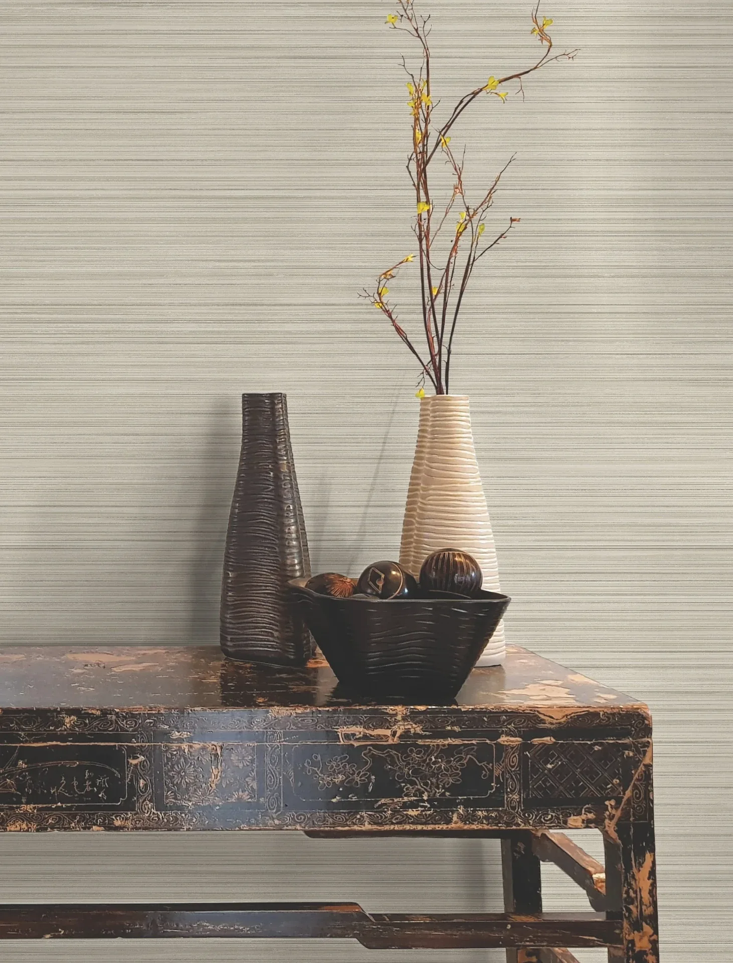 York Wallcoverings Alignment Taupe Wallpaper - SKU FM1076