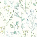 York Wallcoverings Alpine Botanical Blue Peel & Stick Wallpaper - SKU PSW1520RL