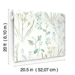 York Wallcoverings Alpine Botanical Blue Peel & Stick Wallpaper - SKU PSW1520RL
