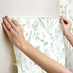 York Wallcoverings Alpine Botanical Blue Peel & Stick Wallpaper - SKU PSW1520RL