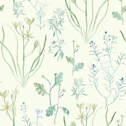 NR1566 | Alpine Botanical White Wallpaper