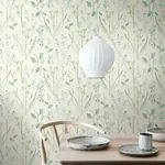 York Wallcoverings Alpine Botanical White Wallpaper | Wallpaper Twins York Wallcoverings Alpine Botanical White Wallpaper - SKU NR1566