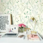 York Wallcoverings Alpine Botanical White Wallpaper | Wallpaper Twins York Wallcoverings Alpine Botanical White Wallpaper - SKU NR1566