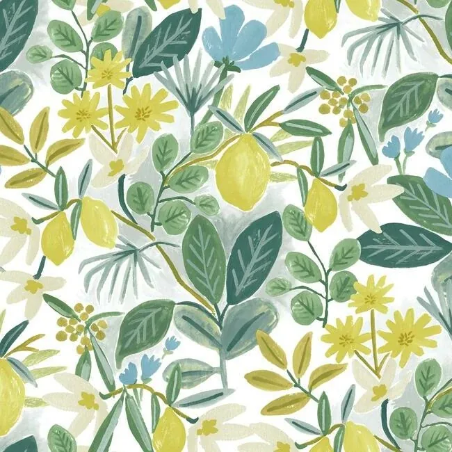 York Wallcoverings Amalfi Blue & Green Peel & Stick Wallpaper - SKU PSW1318RL