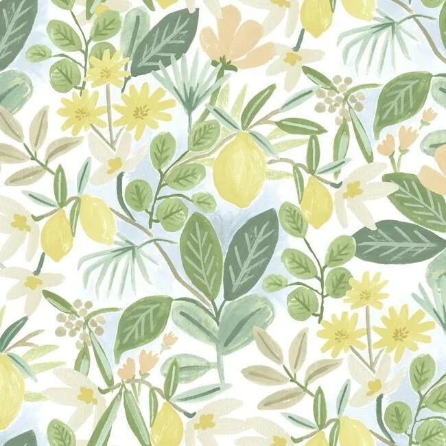 York Wallcoverings Amalfi Pink & Green Peel & Stick Wallpaper - SKU PSW1319RL