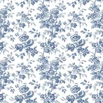 York Wallcoverings Anemone Toile Navy Wallpaper - SKU RT7873