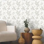 York Wallcoverings Anemone Toile Taupe Wallpaper | Wallpaper Twins York Wallcoverings Anemone Toile Taupe Wallpaper - SKU RT7872