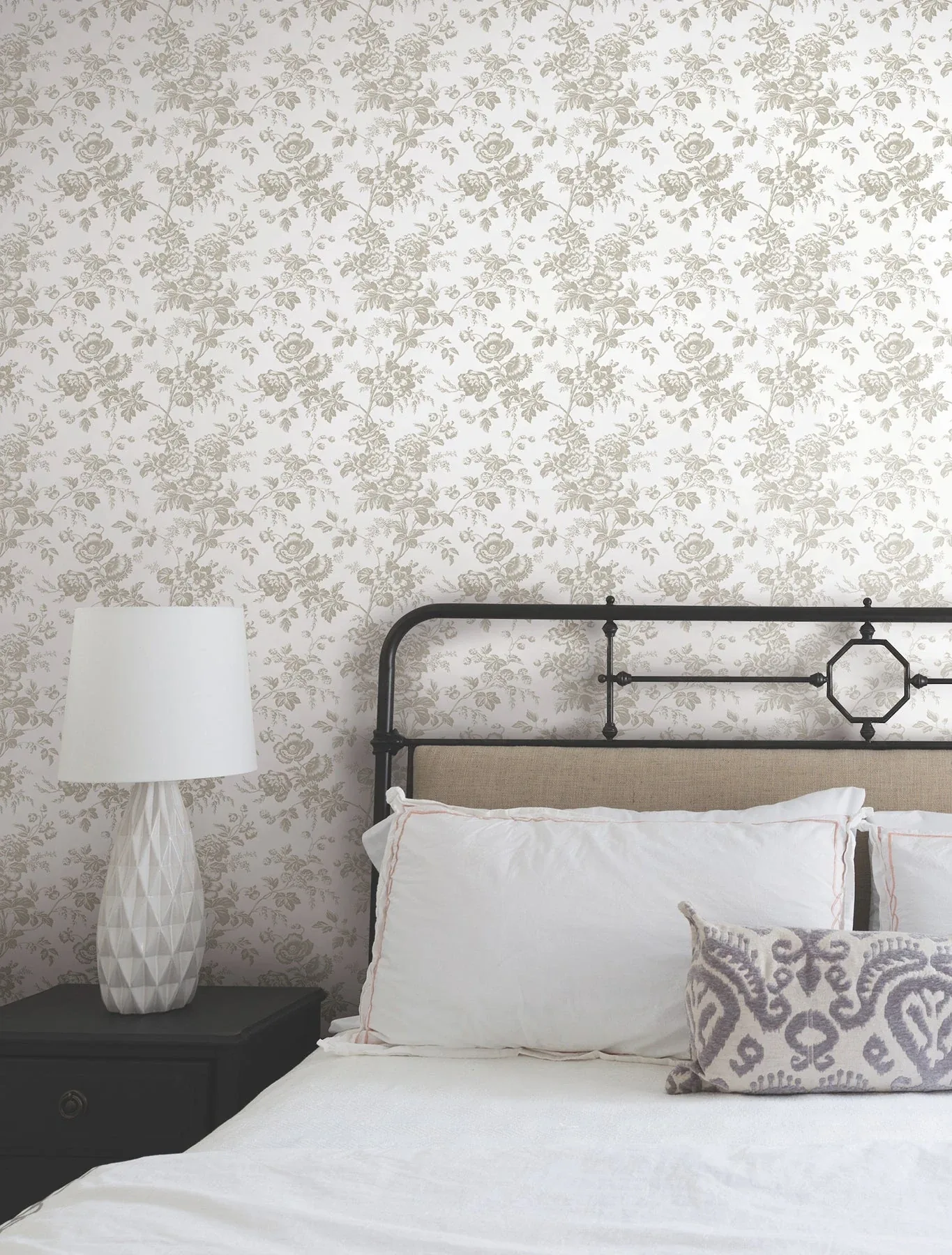 York Wallcoverings Anemone Toile Taupe Wallpaper | Wallpaper Twins York Wallcoverings Anemone Toile Taupe Wallpaper - SKU RT7872