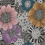 York Wallcoverings Anemones Black Peel & Stick Wallpaper | Wallpaper Twins York Wallcoverings Anemones Black Peel & Stick Wallpaper - SKU PSW1638RL