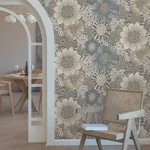 York Wallcoverings Anemones Brown Peel & Stick Wallpaper | Wallpaper Twins York Wallcoverings Anemones Brown Peel & Stick Wallpaper - SKU PSW1639RL