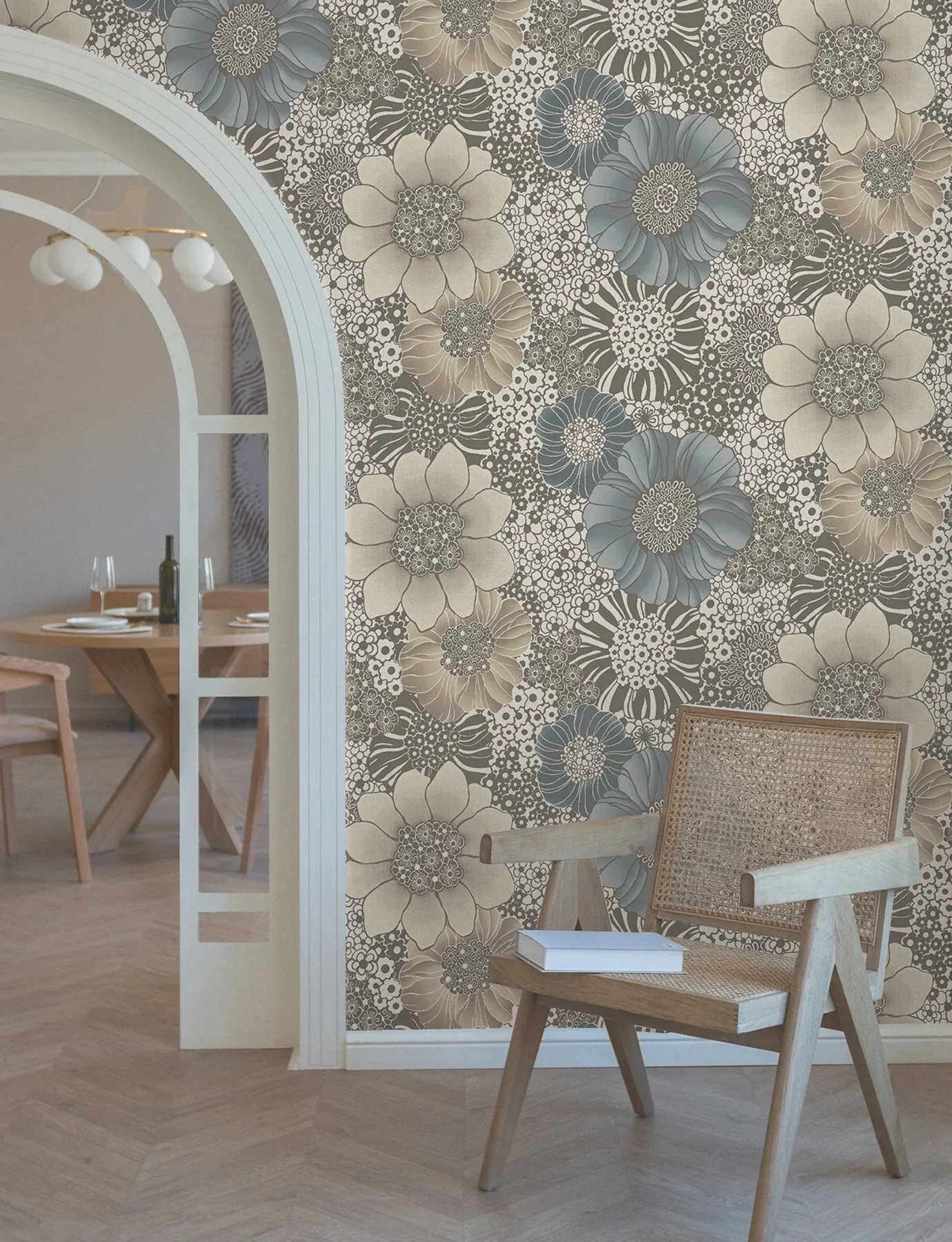 York Wallcoverings Anemones Brown Peel & Stick Wallpaper | Wallpaper Twins York Wallcoverings Anemones Brown Peel & Stick Wallpaper - SKU PSW1639RL