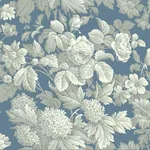 York Wallcoverings Antique Floral in Wedgewood Blue & Grey Wallpaper | Wallpaper Twins York Wallcoverings Antique Floral in Wedgewood Blue & Grey Wallpaper - SKU KC1845