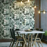 York Wallcoverings Arch Architectural Blue Grey Peel & Stick Wallpaper | Wallpaper Twins York Wallcoverings Arch Architectural Blue Grey Peel & Stick Wallpaper - SKU PSW1246RL