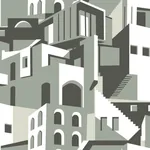 York Wallcoverings Arch Architectural Grey Peel & Stick Wallpaper - SKU PSW1247RL