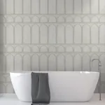 York Wallcoverings Arches Grey & Pearl Wallpaper | Wallpaper Twins York Wallcoverings Arches Grey & Pearl Wallpaper - SKU MN1832