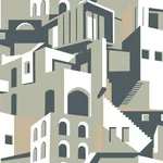 York Wallcoverings Architectural over Architectural Beige & Grey Peel & Stick Wallpaper | Wallpaper Twins York Wallcoverings Architectural over Architectural Beige & Grey Peel & Stick Wallpaper - SKU PSW1248RL