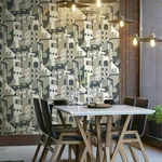 York Wallcoverings Architectural over Architectural Beige & Grey Peel & Stick Wallpaper | Wallpaper Twins York Wallcoverings Architectural over Architectural Beige & Grey Peel & Stick Wallpaper - SKU PSW1248RL