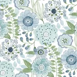 York Wallcoverings Artistic Bouquet Alpine & Leaf Wallpaper | Wallpaper Twins York Wallcoverings Artistic Bouquet Alpine & Leaf Wallpaper - SKU ZM2892