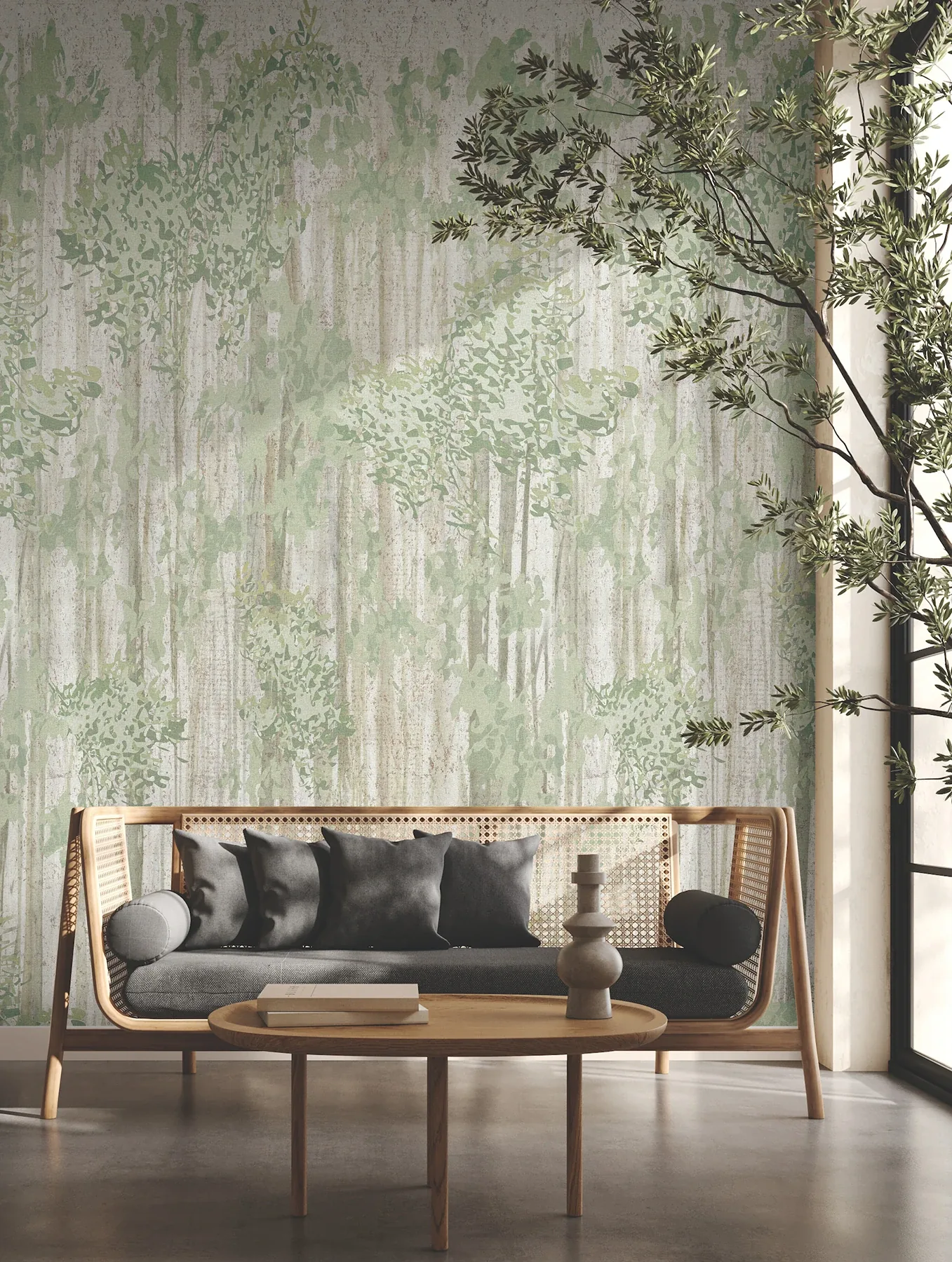 York Wallcoverings Aspen Grove Forest Mural | Wallpaper Twins York Wallcoverings Aspen Grove Forest Mural - SKU GN2606M