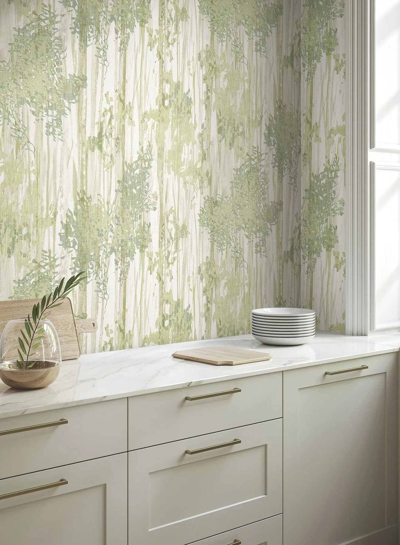 York Wallcoverings Aspen Grove Green Wallpaper | Wallpaper Twins York Wallcoverings Aspen Grove Green Wallpaper - SKU GN2601