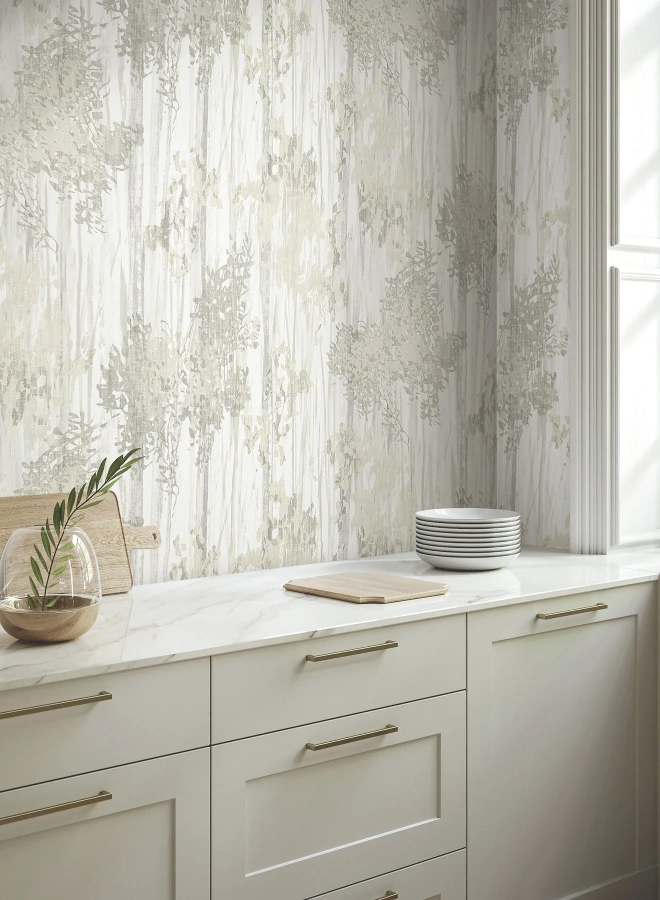 York Wallcoverings Aspen Grove Grey Wallpaper | Wallpaper Twins York Wallcoverings Aspen Grove Grey Wallpaper - SKU GN2603
