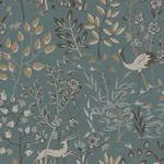 York Wallcoverings Aspen Teal & Brown Wallpaper | Wallpaper Twins York Wallcoverings Aspen Teal & Brown Wallpaper - SKU LL4786