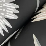 York Wallcoverings Aster Black Wallpaper - SKU RF7434
