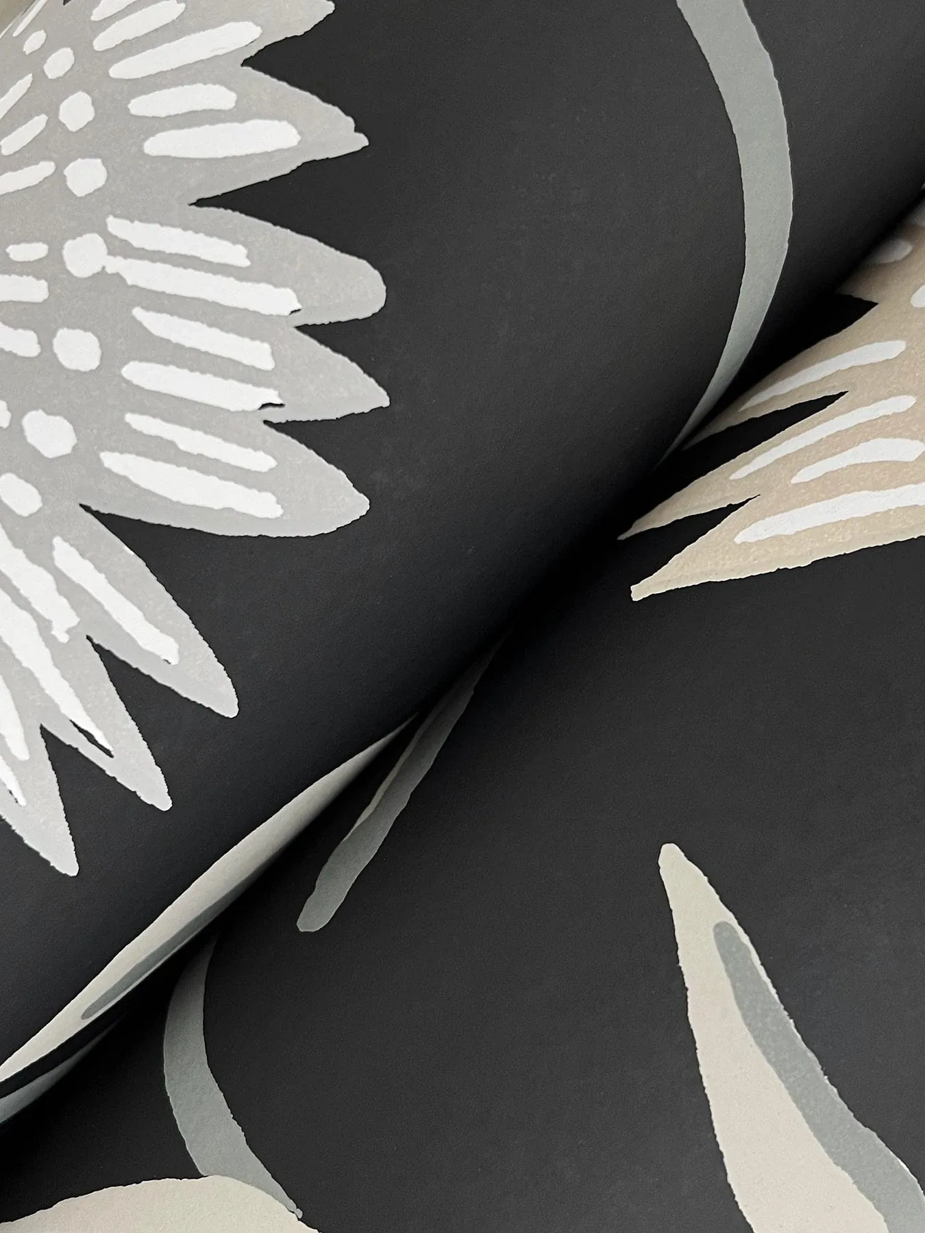 York Wallcoverings Aster Black Wallpaper - SKU RF7434