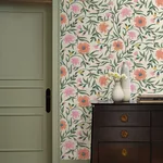 York Wallcoverings Aster Coral Wallpaper | Wallpaper Twins York Wallcoverings Aster Coral Wallpaper - SKU RF7433
