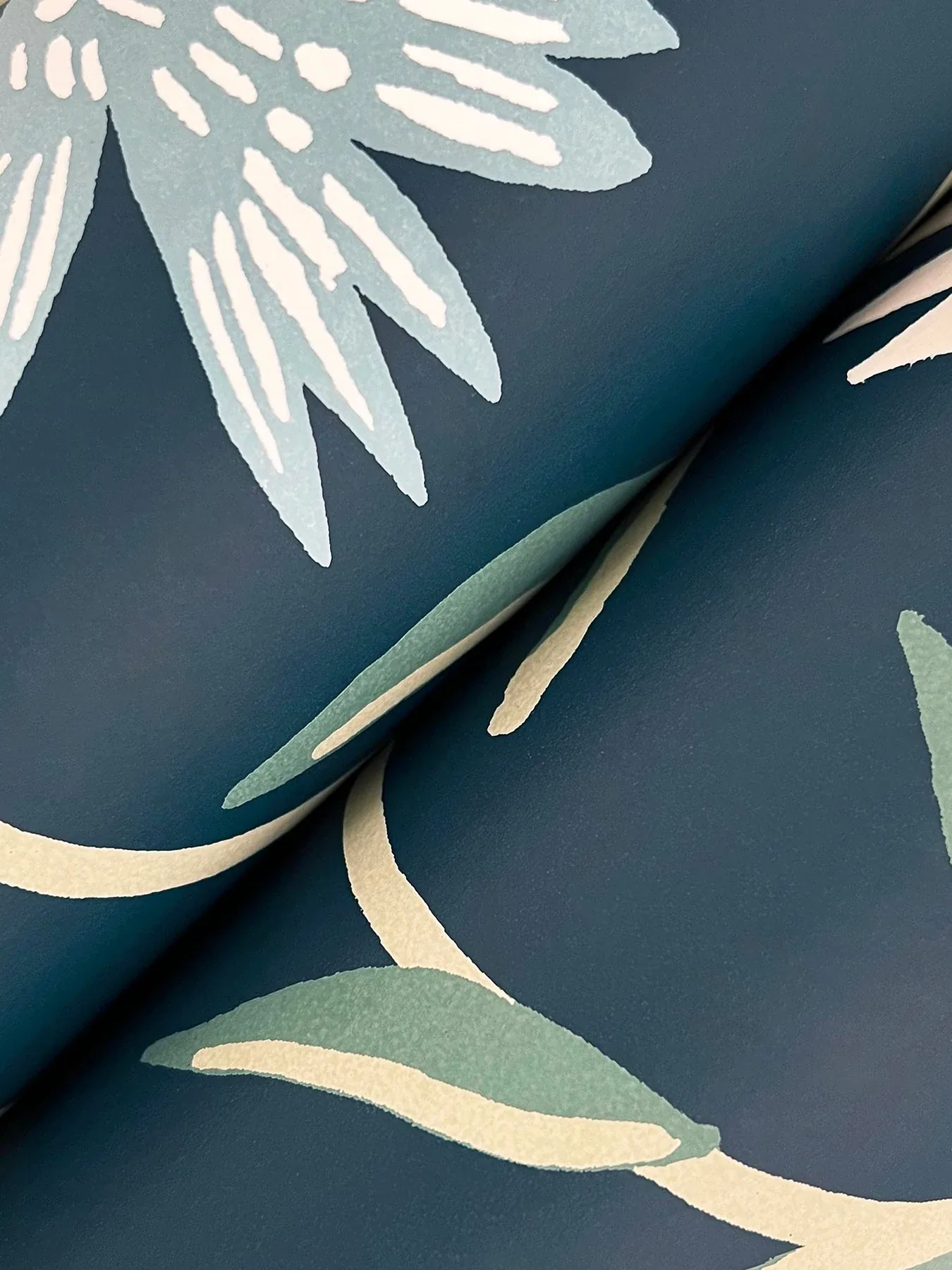 York Wallcoverings Aster Navy Wallpaper - SKU RF7435