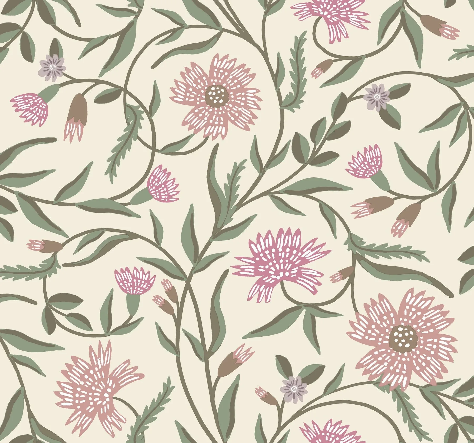 RF7436 | Aster Rose Wallpaper