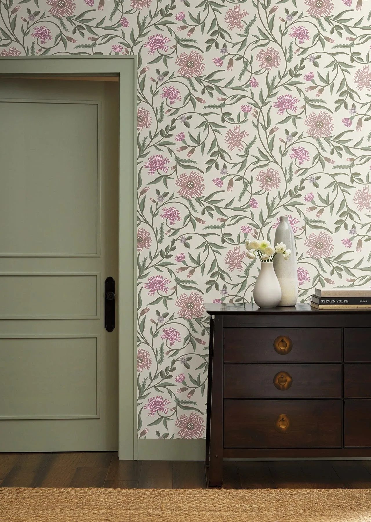 York Wallcoverings Aster Rose Wallpaper - SKU RF7436