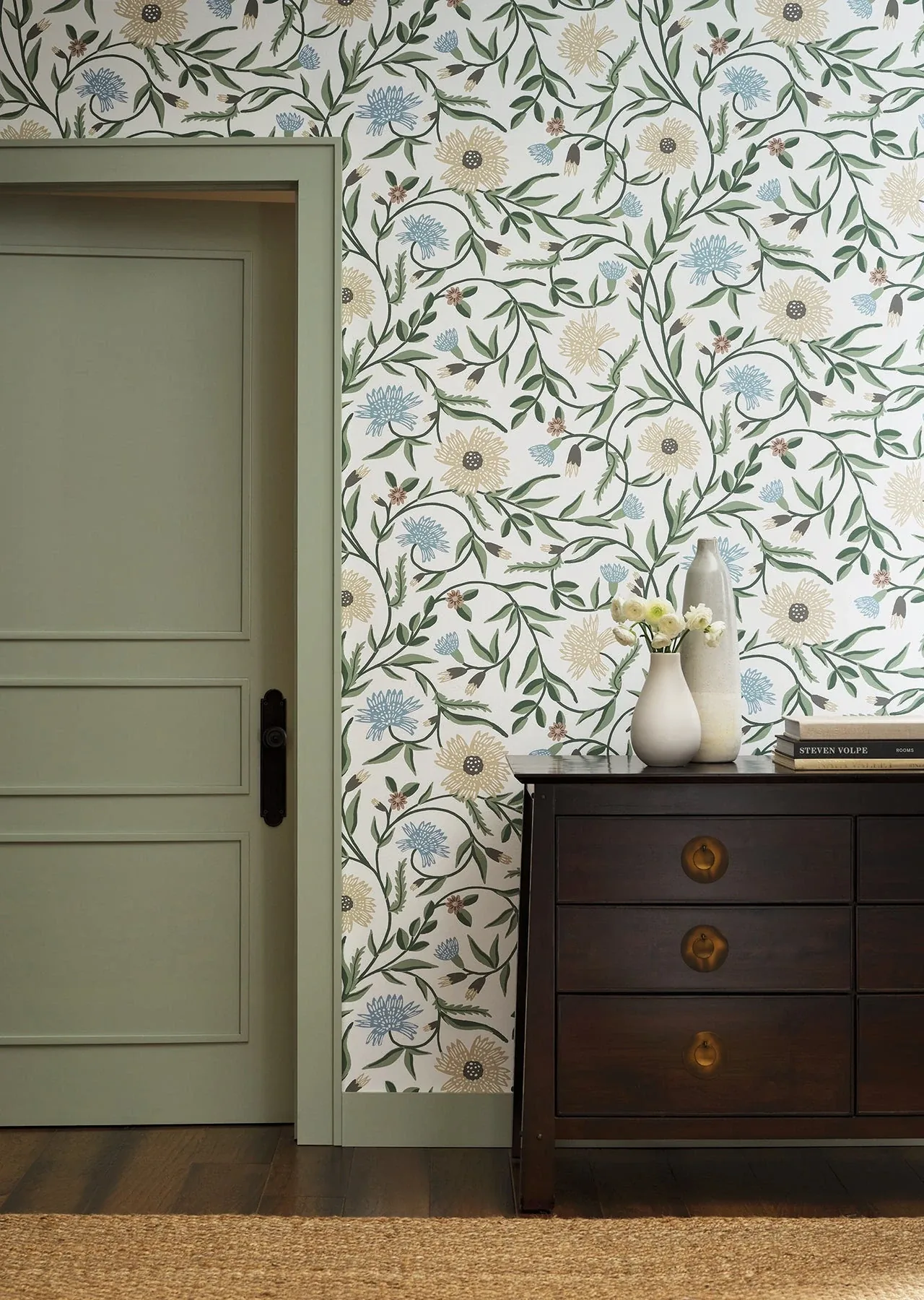 York Wallcoverings Aster White Wallpaper | Wallpaper Twins York Wallcoverings Aster White Wallpaper - SKU RF7431