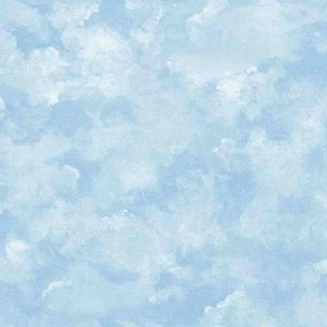 York Wallcoverings Atrium Clouds Blue Peel & Stick Wallpaper - SKU PSW1211RL