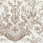 York Wallcoverings Avian Fountain Toile Mink Wallpaper | Wallpaper Twins York Wallcoverings Avian Fountain Toile Mink Wallpaper - SKU RT7812