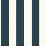 York Wallcoverings Awning Stripe Navy Wallpaper - SKU SA9174