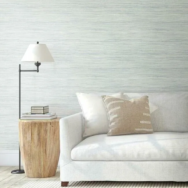 York Wallcoverings Bahiagrass Blue Wallpaper | Wallpaper Twins York Wallcoverings Bahiagrass Blue Wallpaper - SKU CV4415