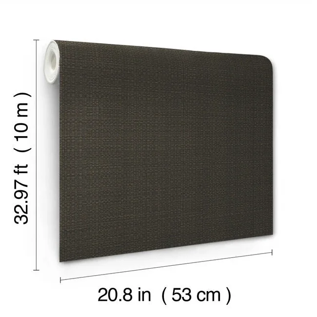 York Wallcoverings Bali Basketweave Black Wallpaper - SKU SI24927