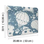 York Wallcoverings Ballongerna Dark Blue Wallpaper | Wallpaper Twins York Wallcoverings Ballongerna Dark Blue Wallpaper - SKU MB29006