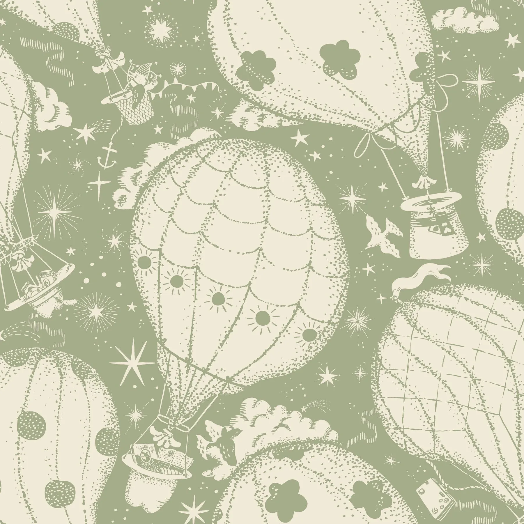 MB29004 | Ballongerna Green Wallpaper