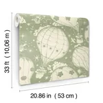 York Wallcoverings Ballongerna Green Wallpaper | Wallpaper Twins York Wallcoverings Ballongerna Green Wallpaper - SKU MB29004