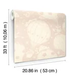 York Wallcoverings Ballongerna Pink Wallpaper | Wallpaper Twins York Wallcoverings Ballongerna Pink Wallpaper - SKU MB29003