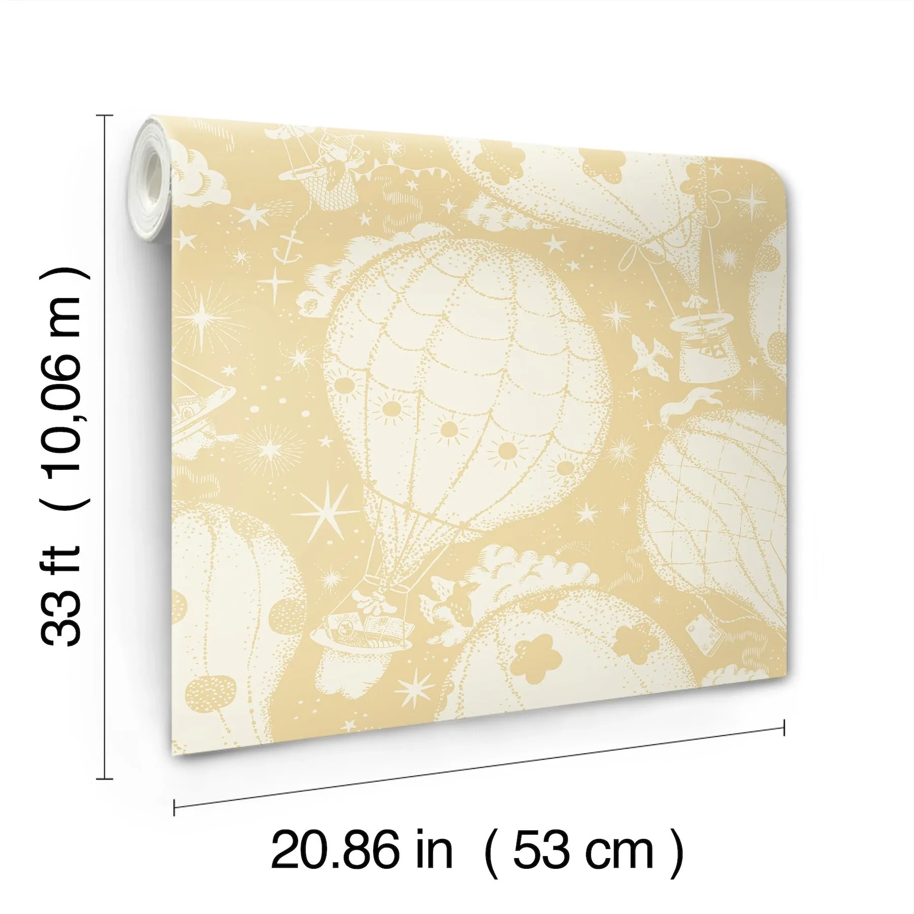 York Wallcoverings Ballongerna Yellow Wallpaper - SKU MB29002